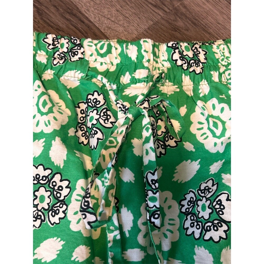 Zara Shorts Womens size Small Green Bandana Floral High Waisted Pull On - Picture 3 of 8